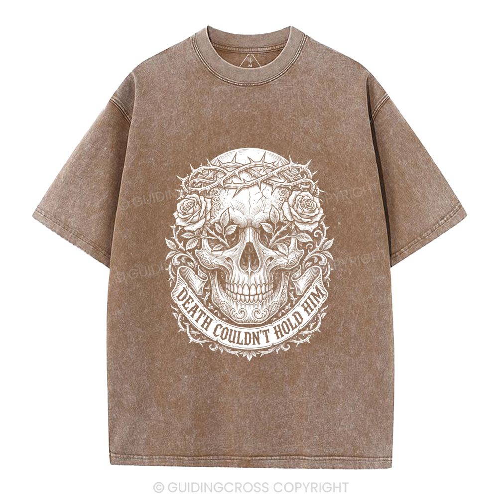 Death Could Not Hold Him Christian Washed T-Shirt