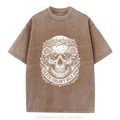 Death Could Not Hold Him Christian Washed T-Shirt