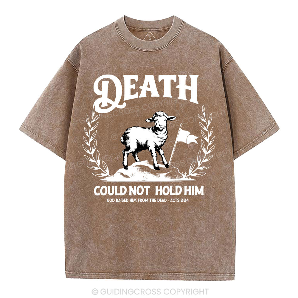 Death Could Not Hold Him Christian Washed T-Shirt