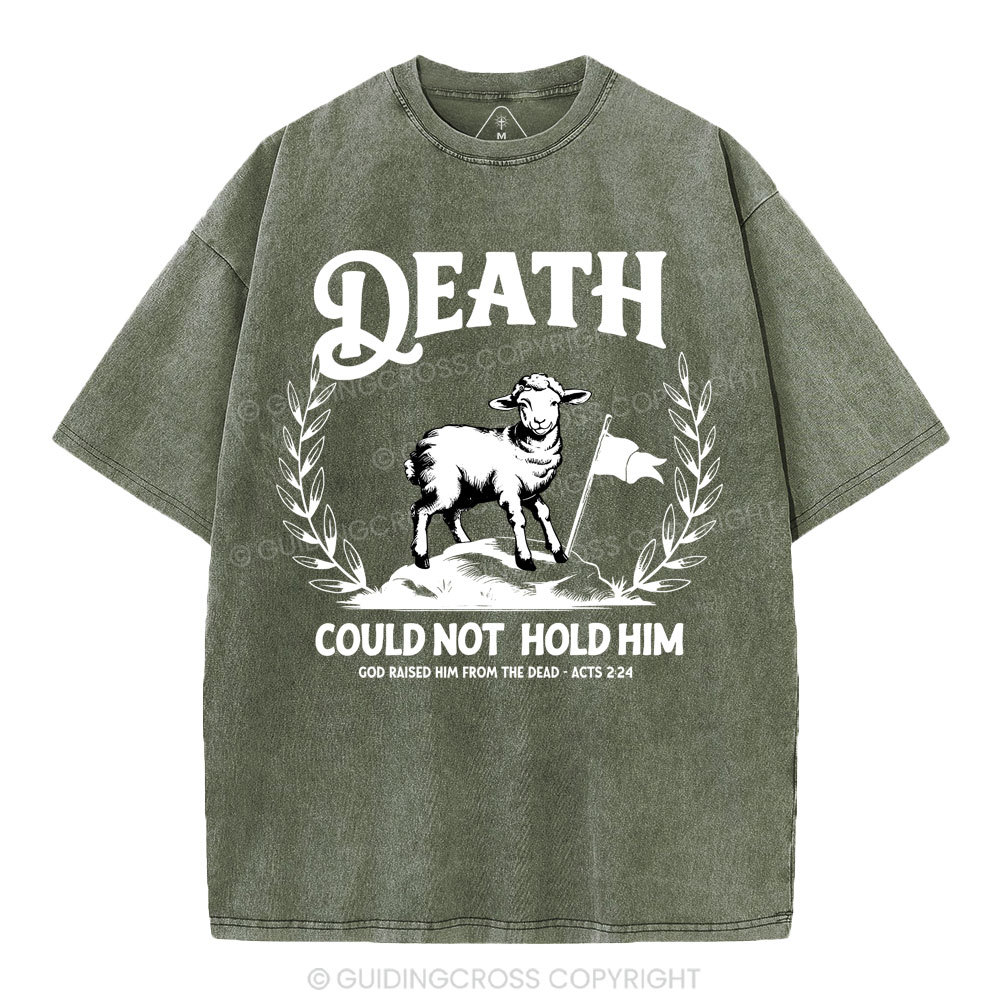Death Could Not Hold Him Christian Washed T-Shirt