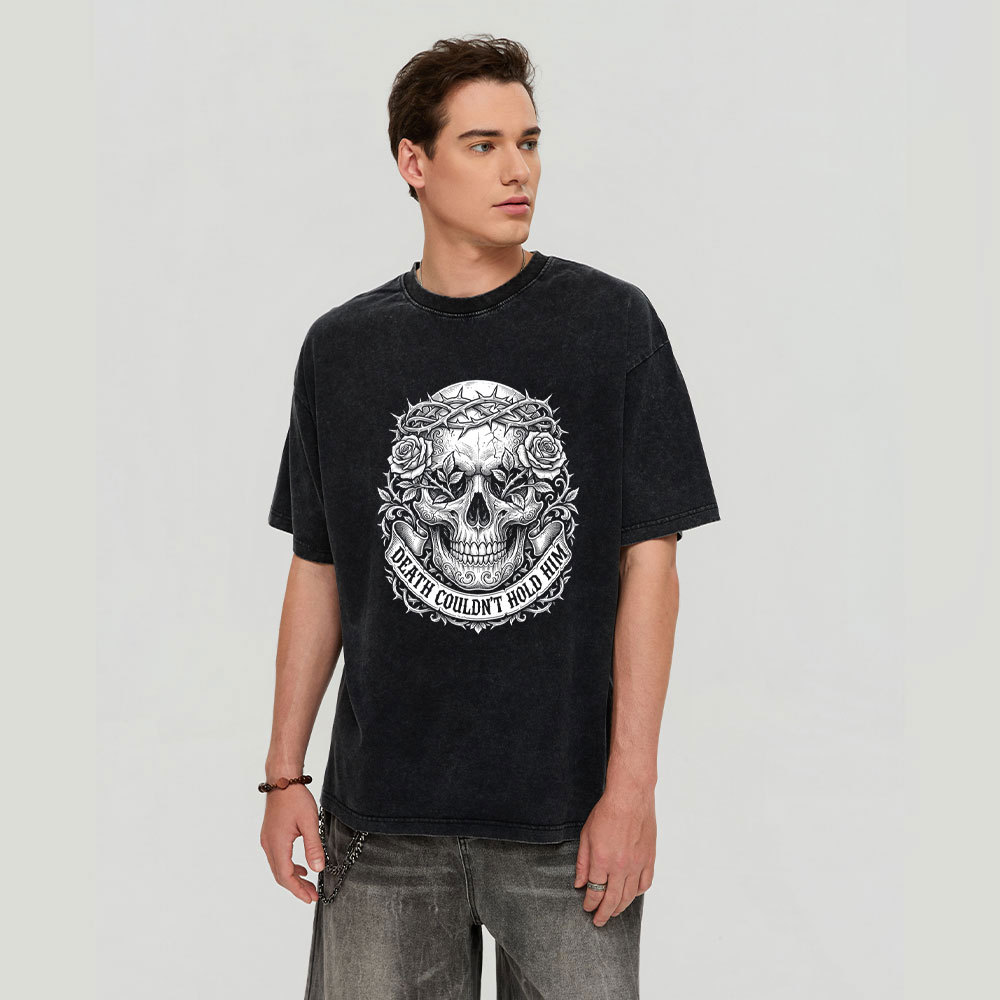 Death Could Not Hold Him Christian Washed T-Shirt