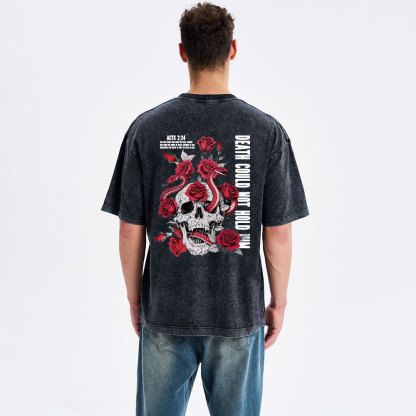 Death Could Not Hold Him Christian Washed T-Shirt