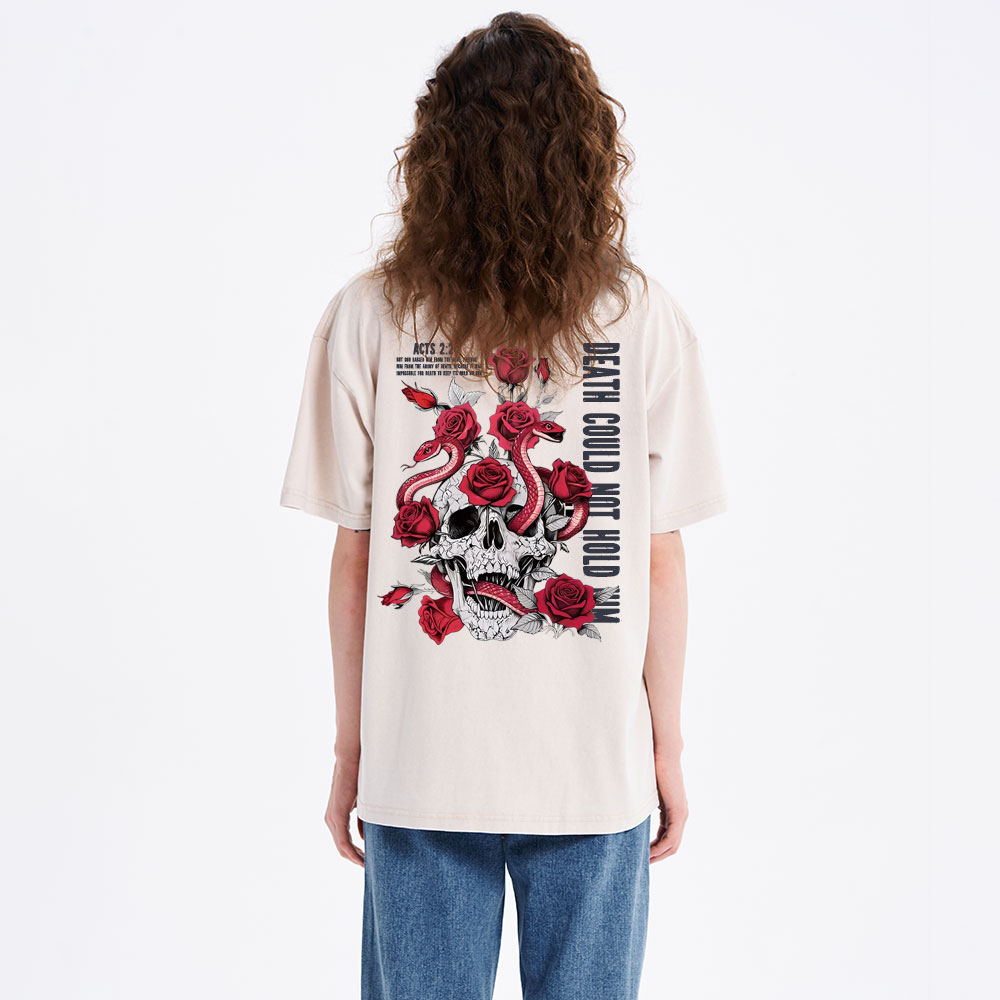 Death Could Not Hold Him Christian Washed T-Shirt