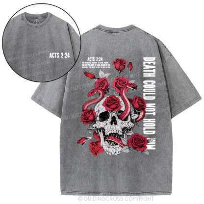 Death Could Not Hold Him Christian Washed T-Shirt