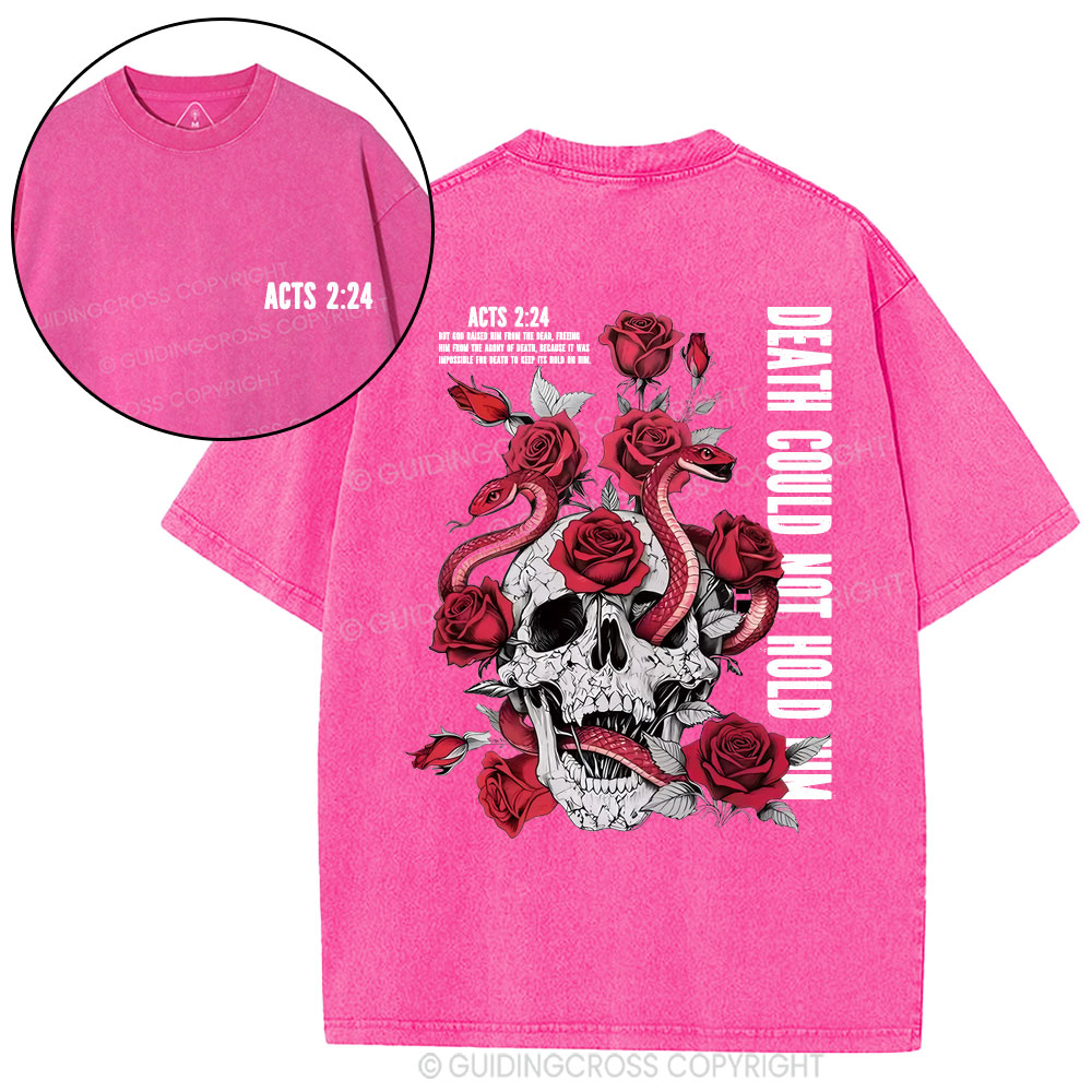Death Could Not Hold Him Christian Washed T-Shirt