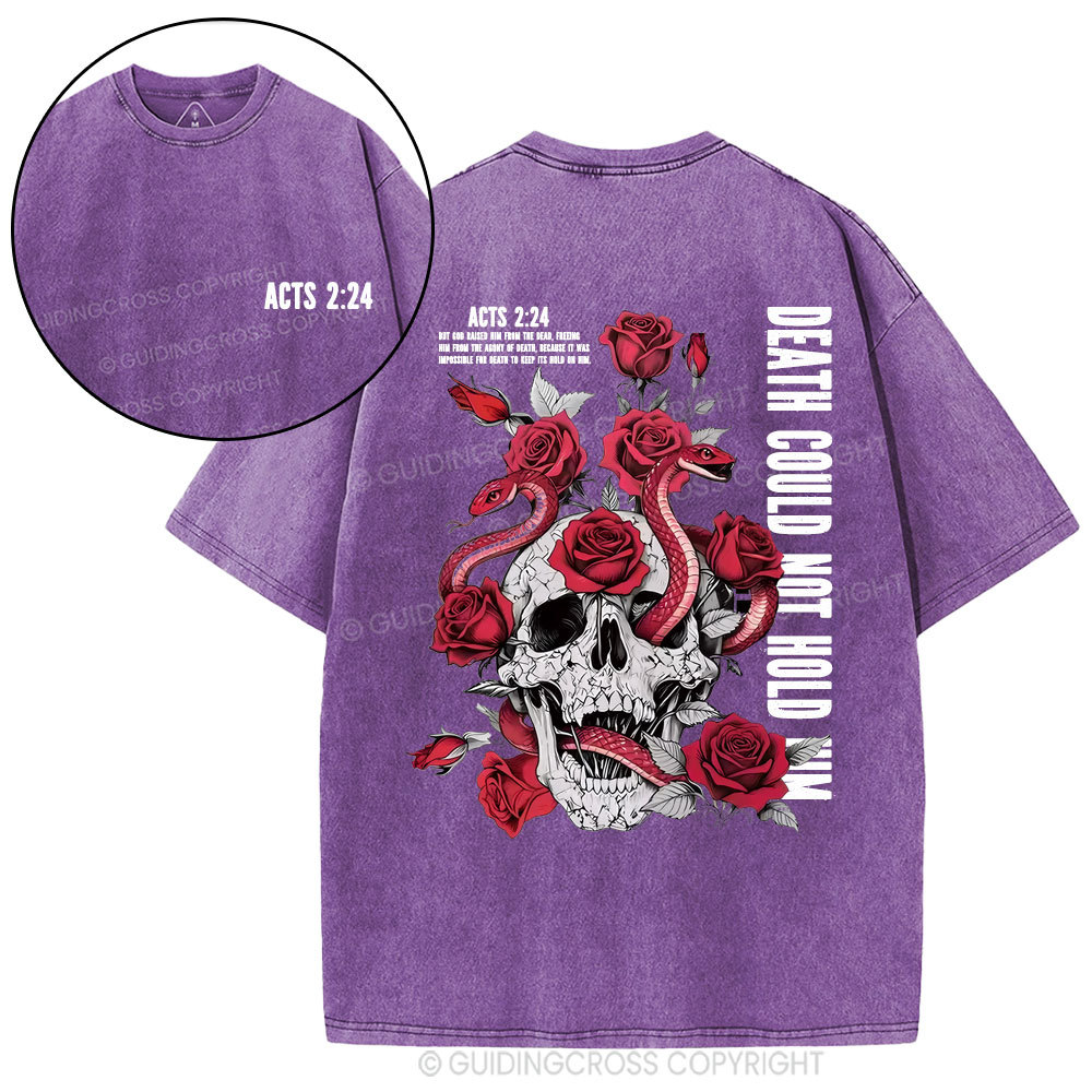 Death Could Not Hold Him Christian Washed T-Shirt