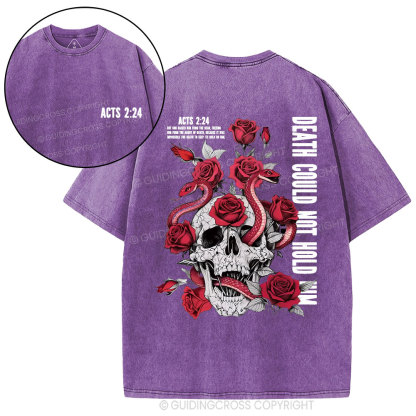 Death Could Not Hold Him Christian Washed T-Shirt