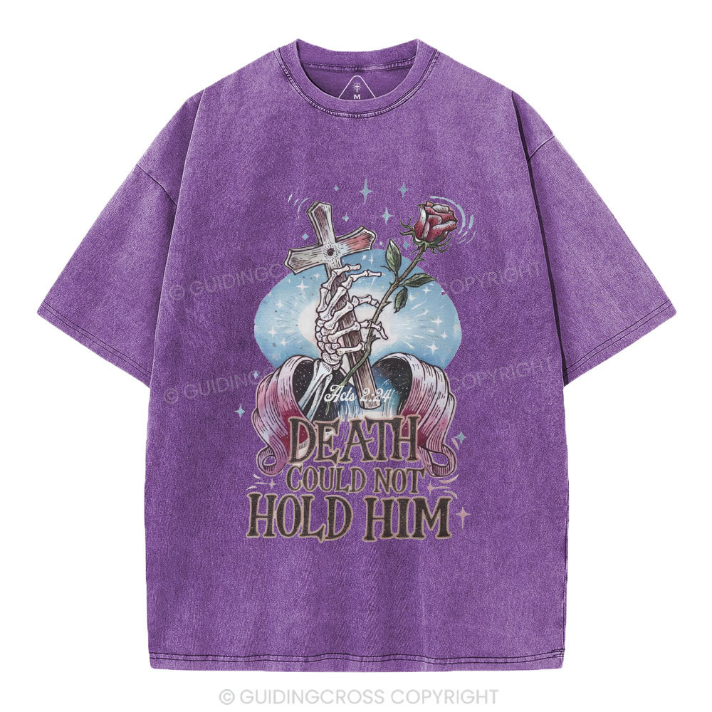 Death Could Not Hold Him Christian Washed T-Shirt