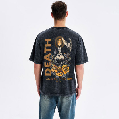 Death Could Not Hold Him Christian Washed T-Shirt