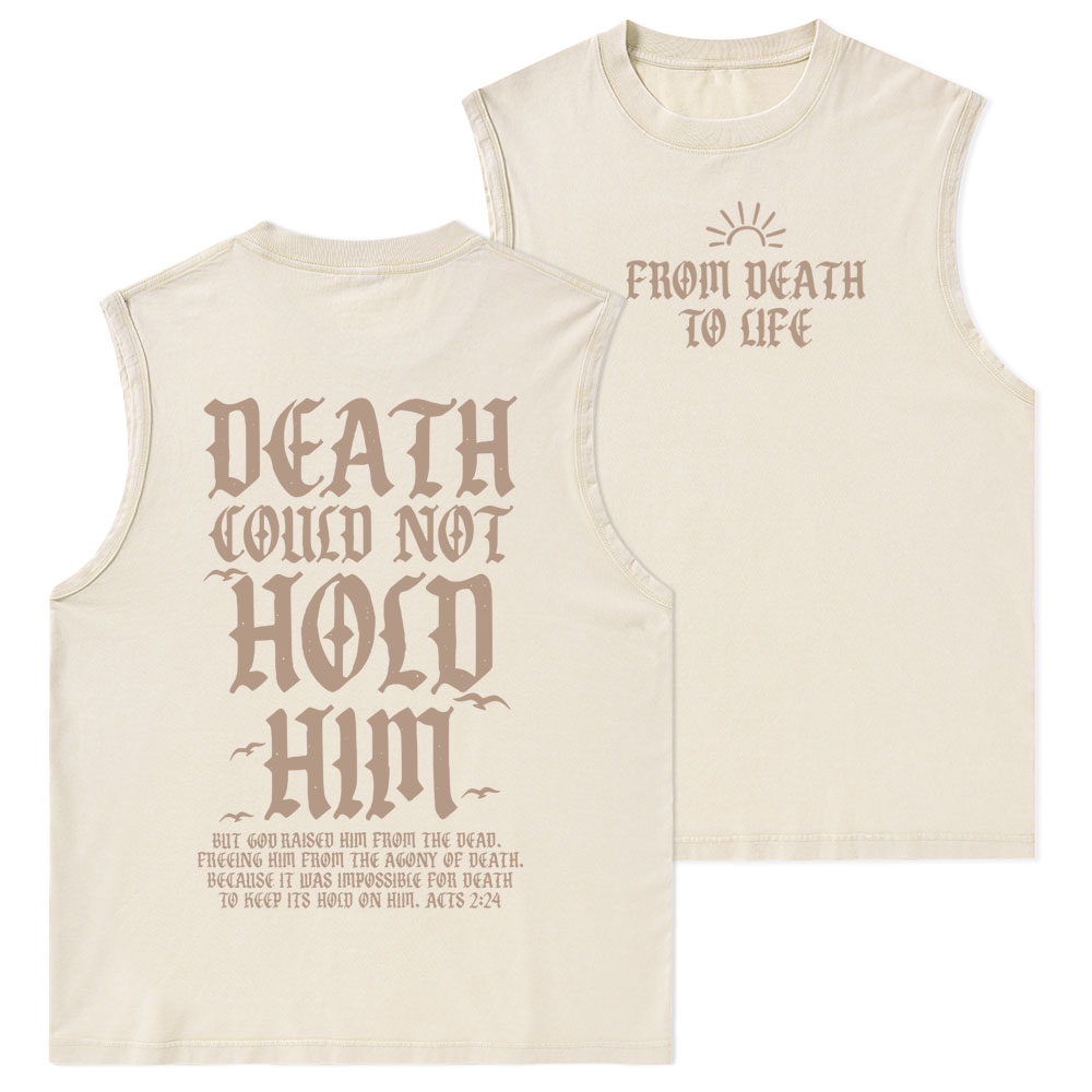 Death Could Not Hold Him Christian Washed Tank Top