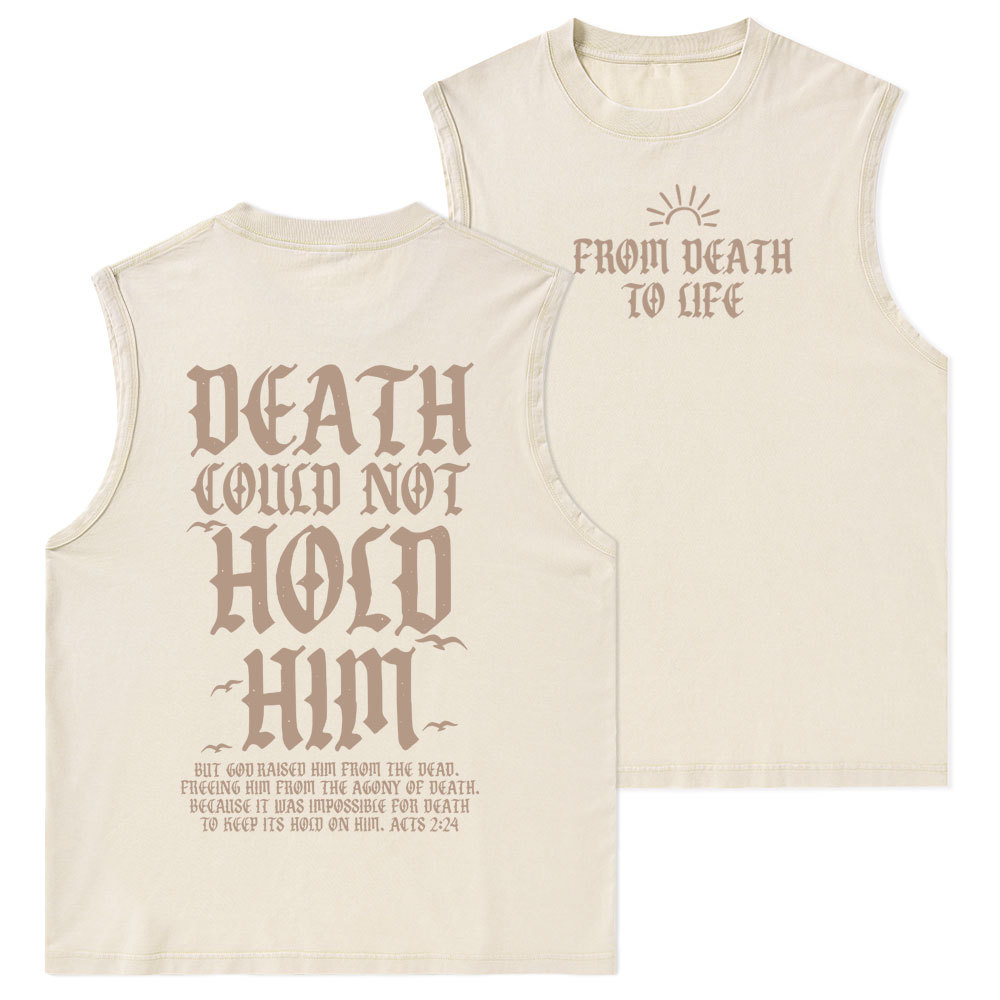 Death Could Not Hold Him Christian Washed Tank Top