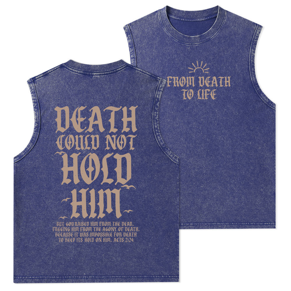 Death Could Not Hold Him Christian Washed Tank Top