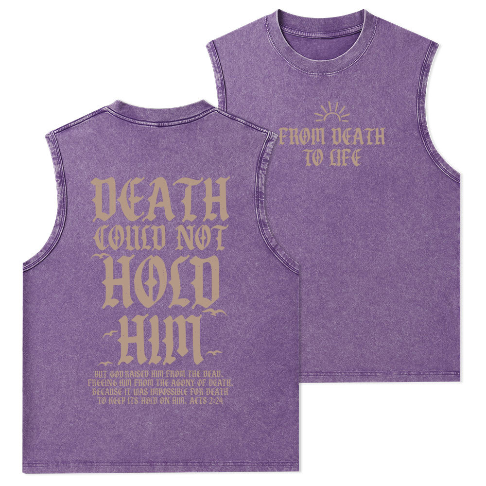 Death Could Not Hold Him Christian Washed Tank Top