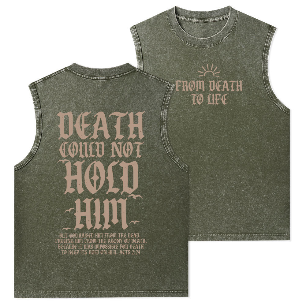Death Could Not Hold Him Christian Washed Tank Top
