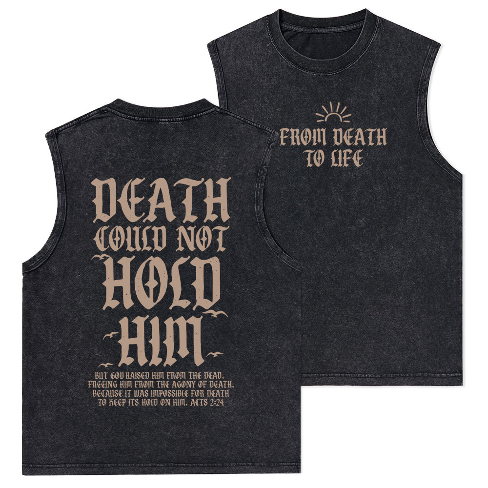 Death Could Not Hold Him Christian Washed Tank Top