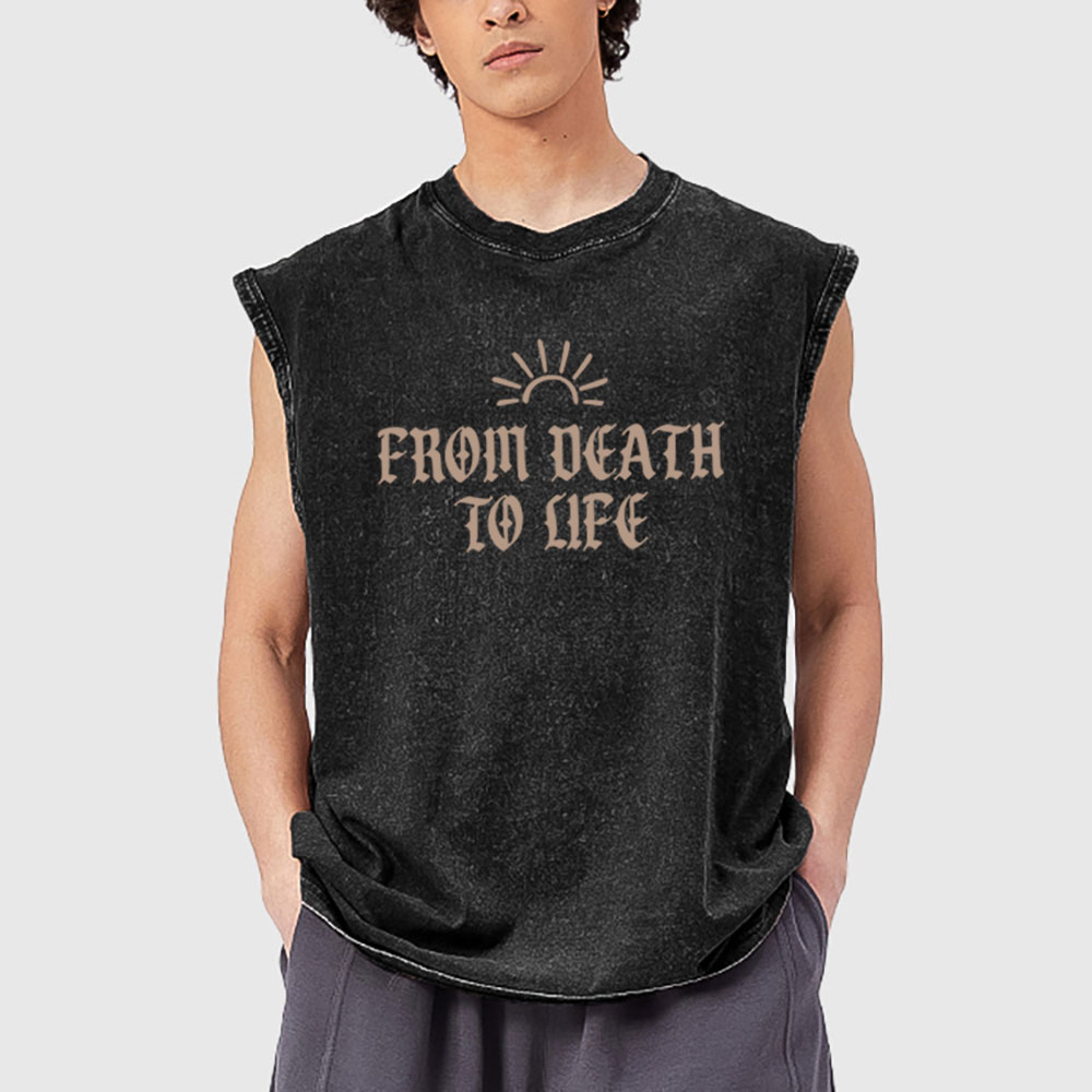 Death Could Not Hold Him Christian Washed Tank Top