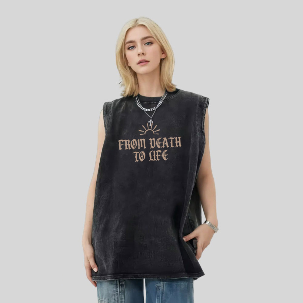 Death Could Not Hold Him Christian Washed Tank Top