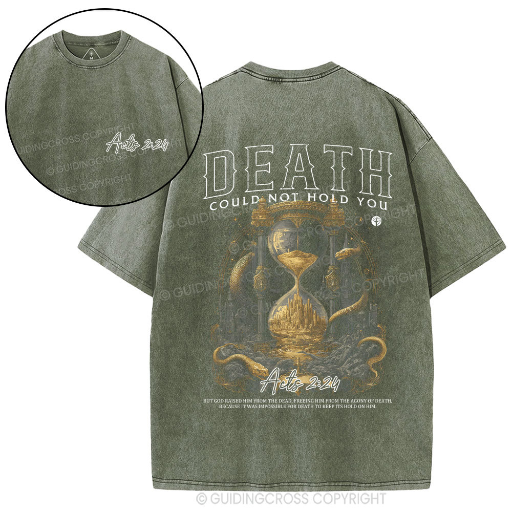 Death Is Defeated The King Is Alive Christian Washed T-Shirt
