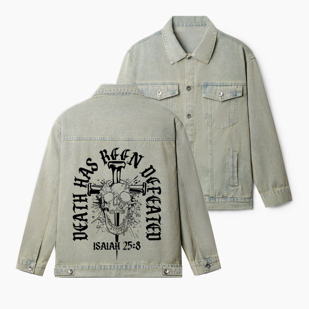 Death Has Been Defeated Christian Denim Jacket
