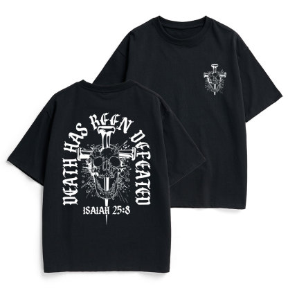 Death Has Been Defeated Christian Heavy Cotton T-Shirt