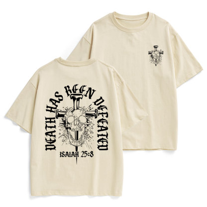 Death Has Been Defeated Christian Heavy Cotton T-Shirt