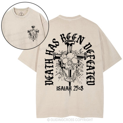 Death Has Been Defeated Christian Washed T-Shirt