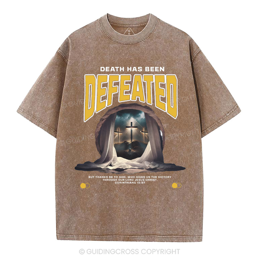 Death Has Been Defeated Christian Washed T-Shirt