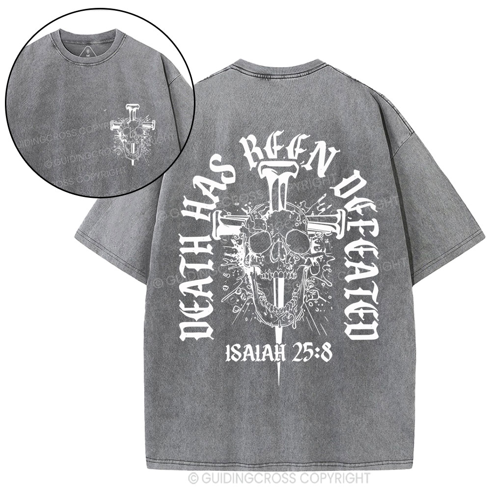 Death Has Been Defeated Christian Washed T-Shirt