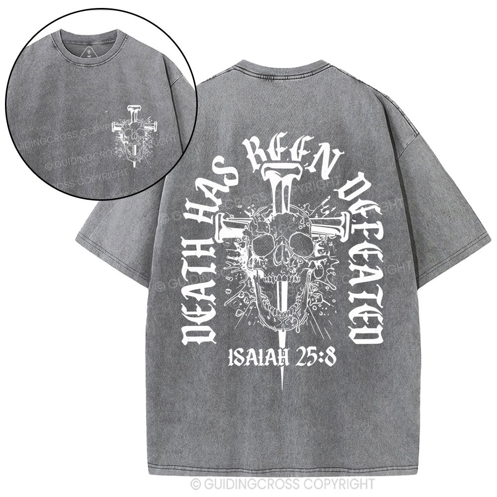 Death Has Been Defeated Christian Washed T-Shirt