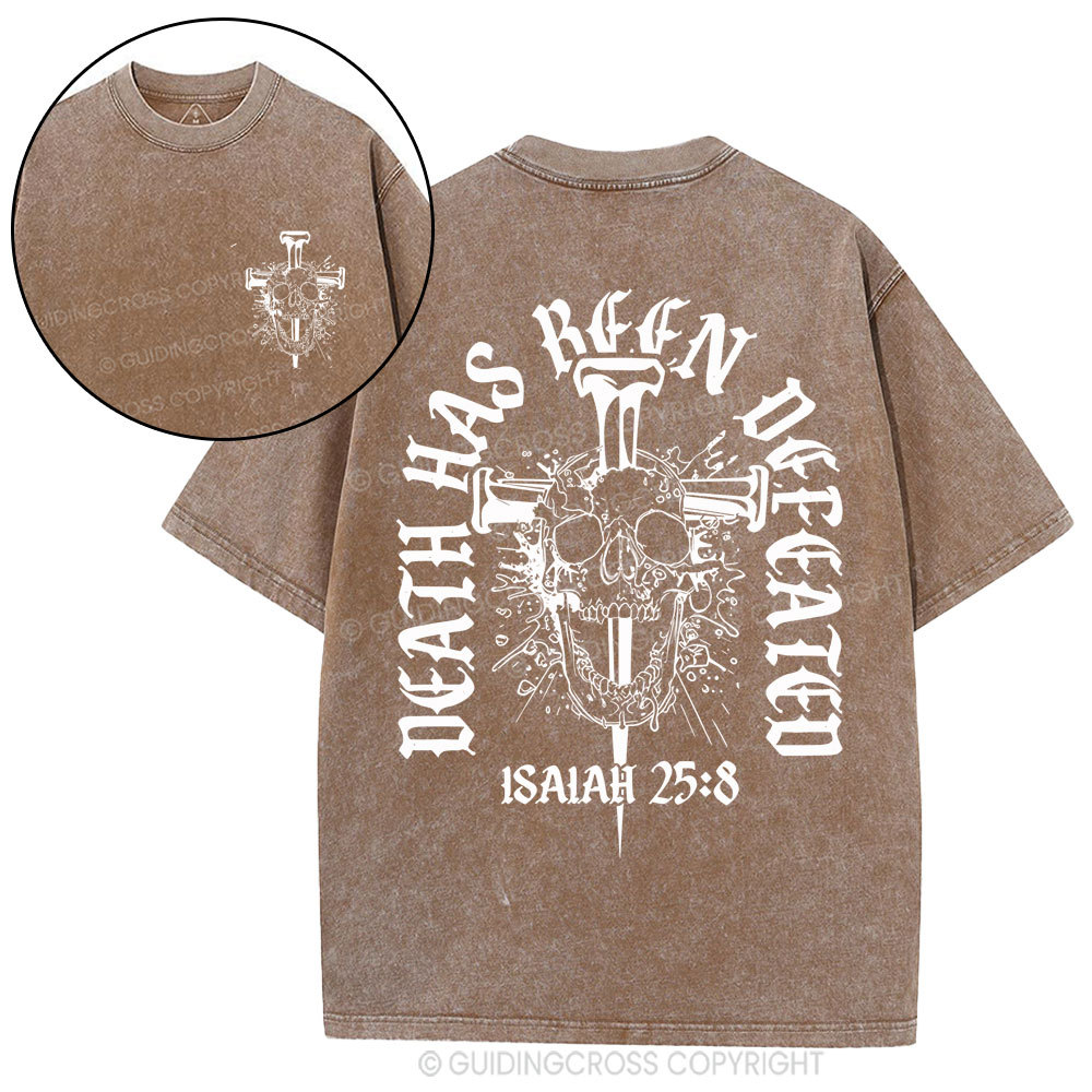 Death Has Been Defeated Christian Washed T-Shirt