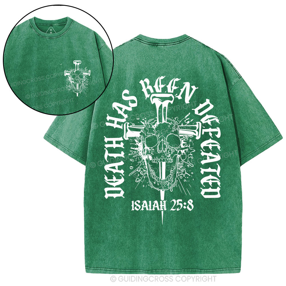Death Has Been Defeated Christian Washed T-Shirt