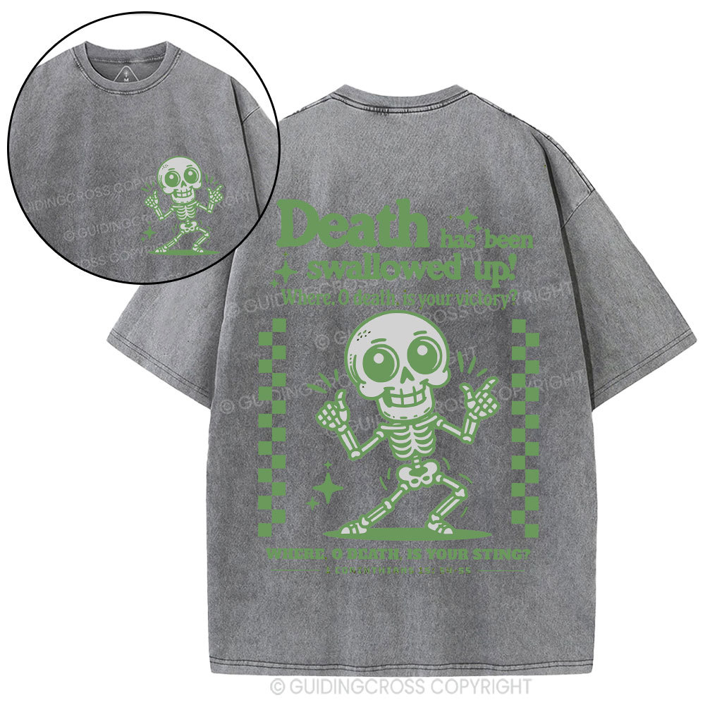 Death Has Been Swallowed Up Christian Washed T-Shirt