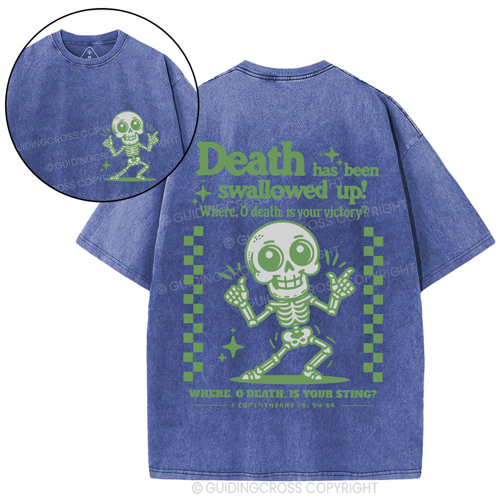 Death Has Been Swallowed Up Christian Washed T-Shirt