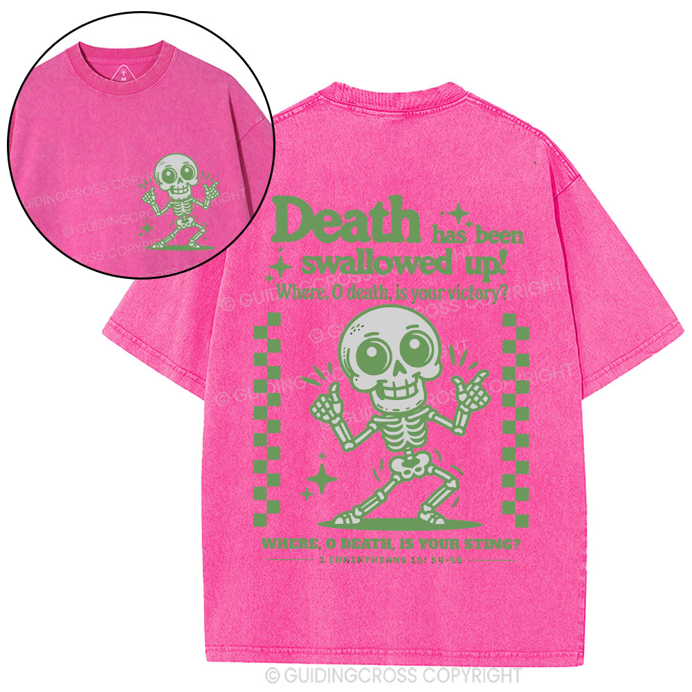 Death Has Been Swallowed Up Christian Washed T-Shirt