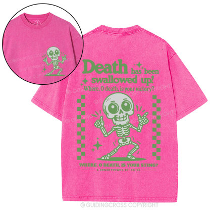 Death Has Been Swallowed Up Christian Washed T-Shirt
