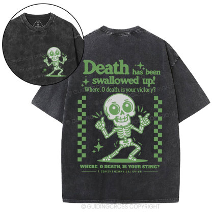Death Has Been Swallowed Up Christian Washed T-Shirt