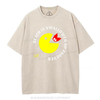 Death Is Swallowed Up Forever Christian Washed T-Shirt
