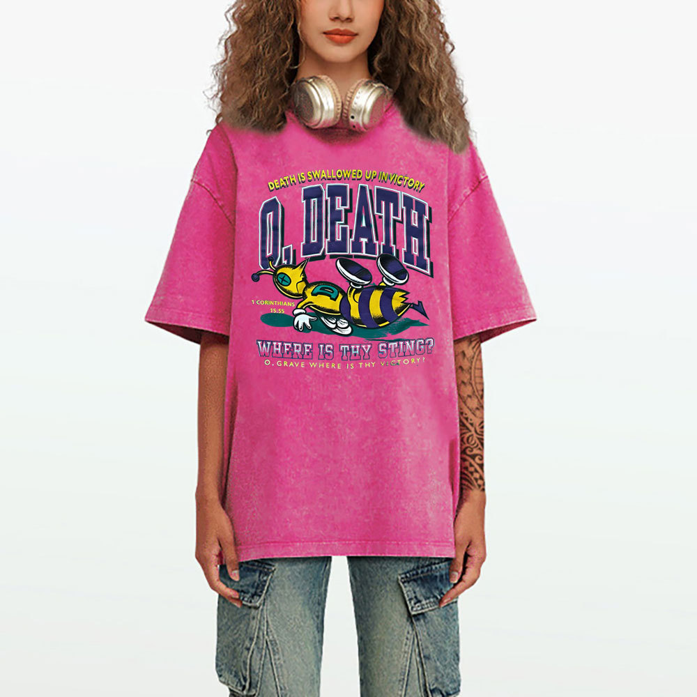 Death Is Swallowed Up In Victory Christian Washed T-Shirt