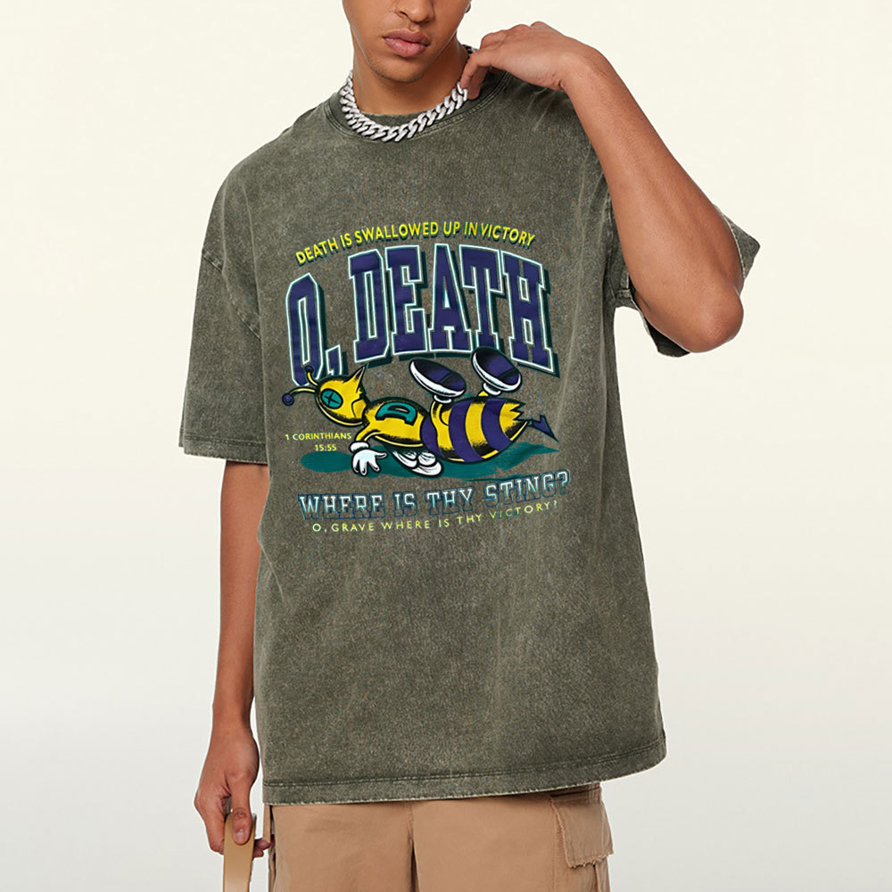 Death Is Swallowed Up In Victory Christian Washed T-Shirt