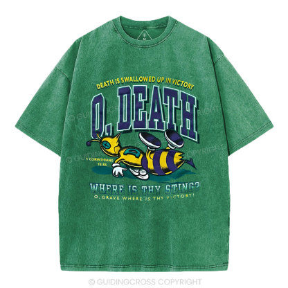 Death Is Swallowed Up In Victory Christian Washed T-Shirt