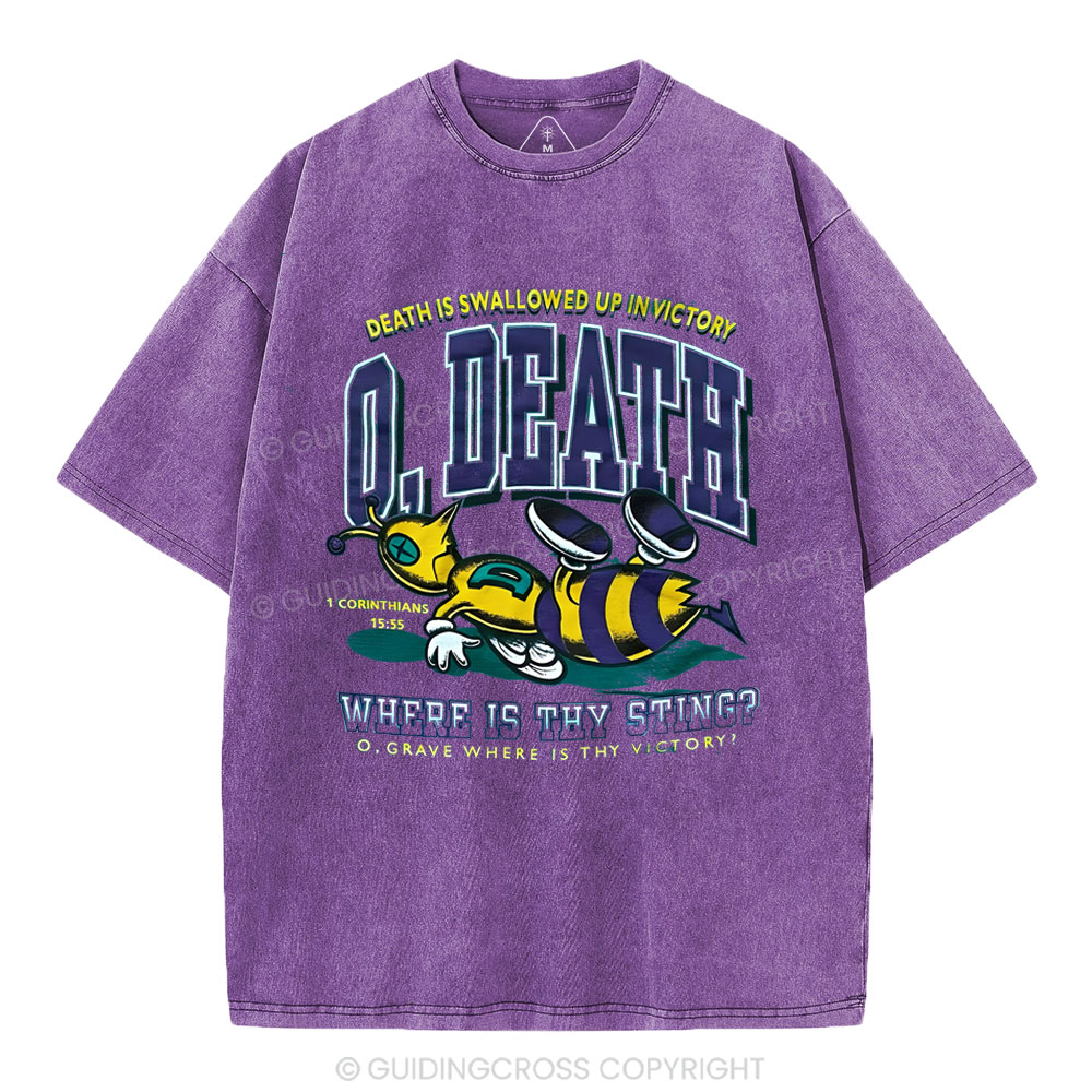 Death Is Swallowed Up In Victory Christian Washed T-Shirt