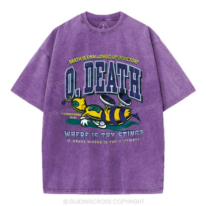 Death Is Swallowed Up In Victory Christian Washed T-Shirt