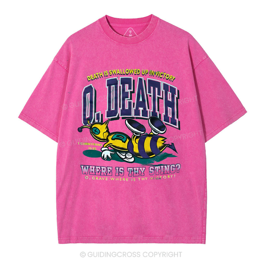 Death Is Swallowed Up In Victory Christian Washed T-Shirt