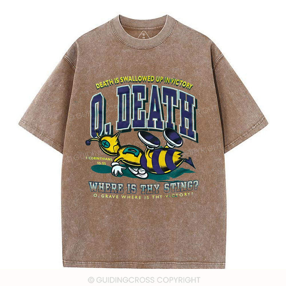Death Is Swallowed Up In Victory Christian Washed T-Shirt