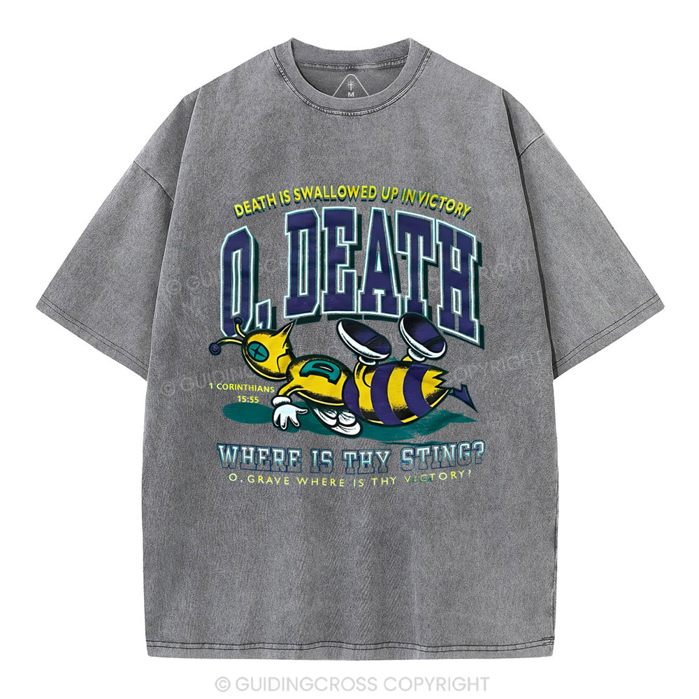 Death Is Swallowed Up In Victory Christian Washed T-Shirt