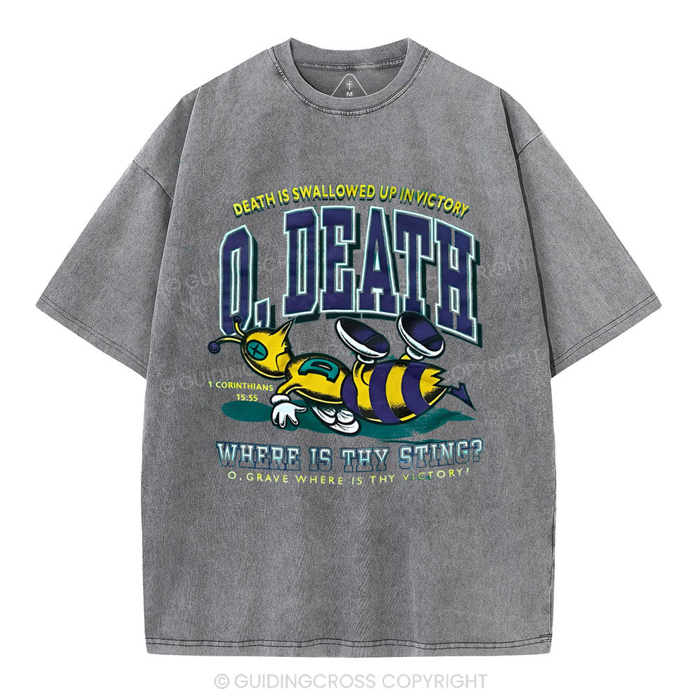 Death Is Swallowed Up In Victory Christian Washed T-Shirt