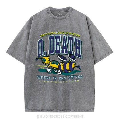 Death Is Swallowed Up In Victory Christian Washed T-Shirt