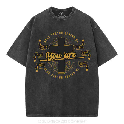 Death Person Behind Me You Are Unique Christian Washed T-Shirt