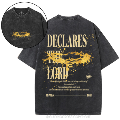 Declares The Lord Christian Washed T-Shirt