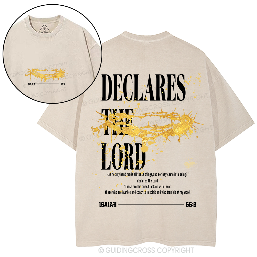 Declares The Lord Christian Washed T-Shirt